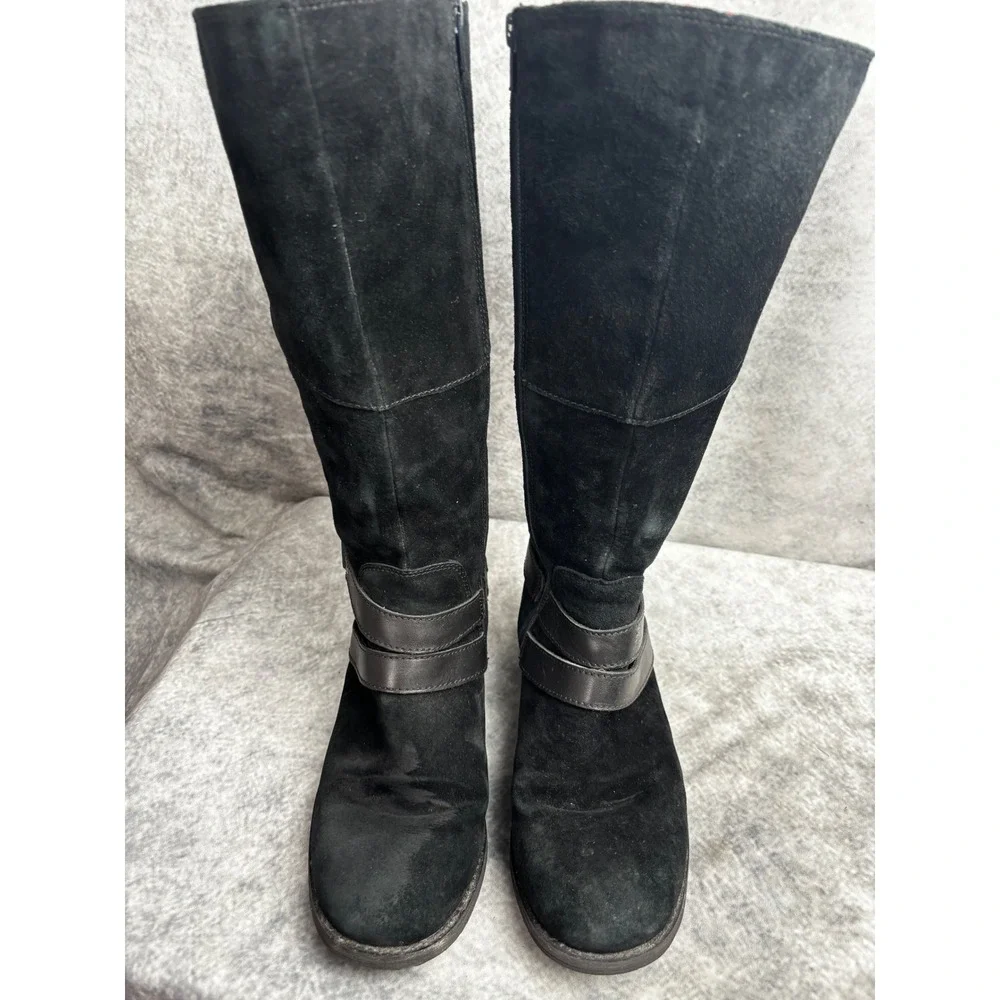 The North Face Women's Bridgeton Black Tall Suede Riding Boots Size 8.5‎